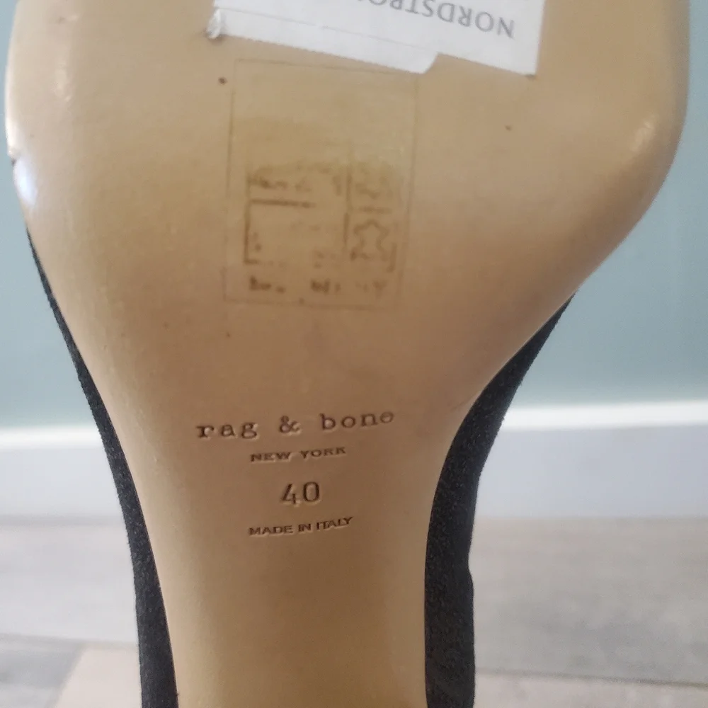 RAG & BONE New Agnes Metallic Copper Boot 40 EU Purple Black US 10